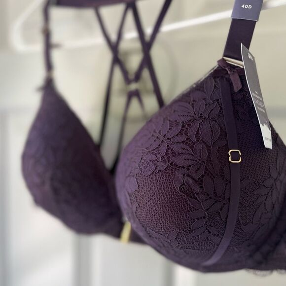 NWT Cacique Purple Boost Plunge Size 40D - Picture 2 of 6